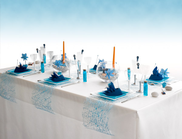 Idées déco de table de mariage : thème mer